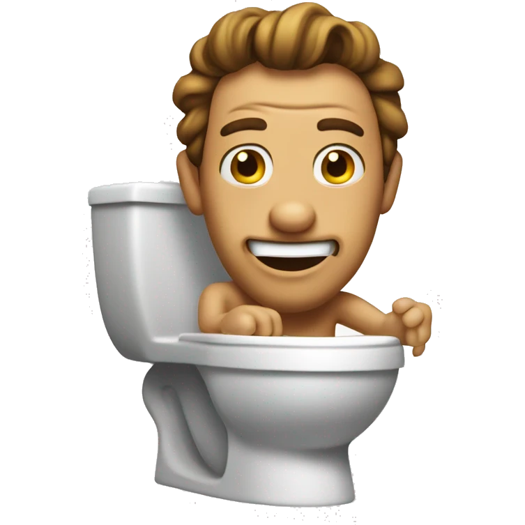 Goofy Skibidi guy in toilet emoji