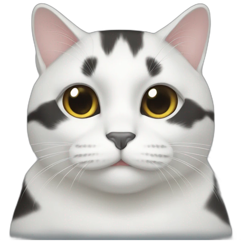 Female-black-and-white-fat-cat emoji