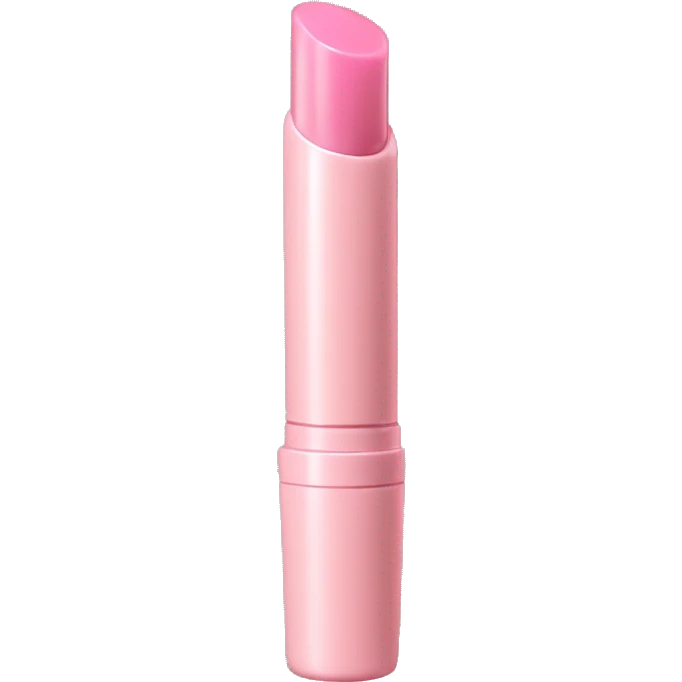 Pastel pink colored lip gloss tube emoji