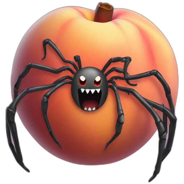 scary-spider-peach emoji