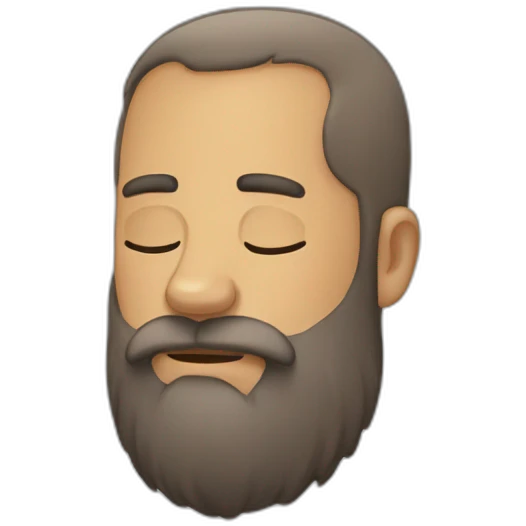 Beard boy sleepy emoji