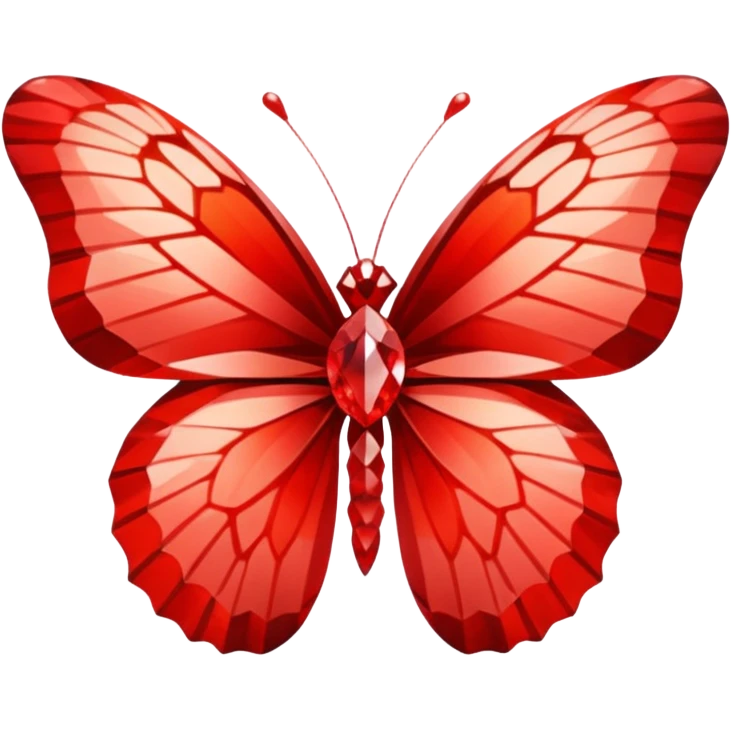 red 56-carat diamond shaped as butterfly emoji