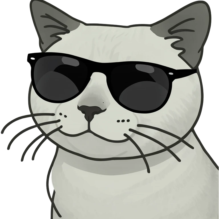 Cat with sunglasses emoji