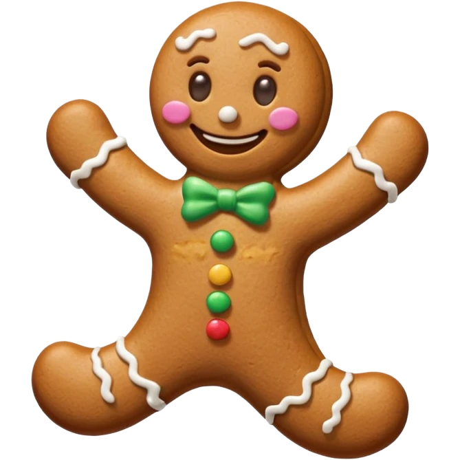 gingerbread man with bitten off leg emoji