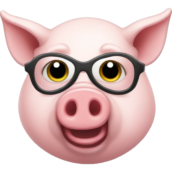Disguised pig emoji