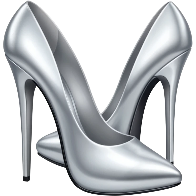 tacones plateadas emoji