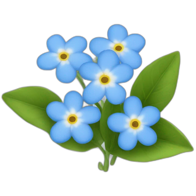 Forget me not emoji emoji