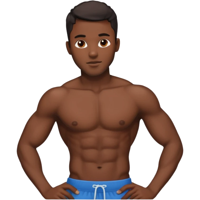 attractive black guy with abs emoji