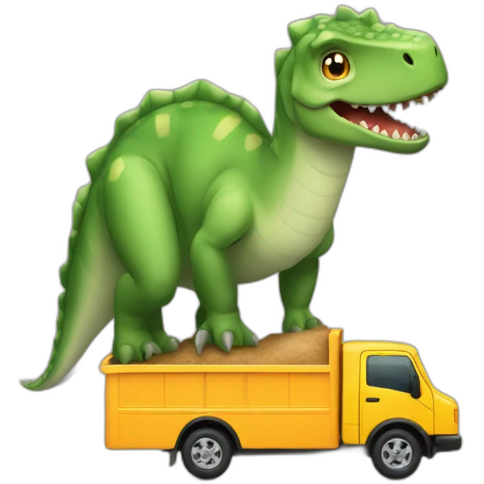 dinosaure en forme de camion emoji