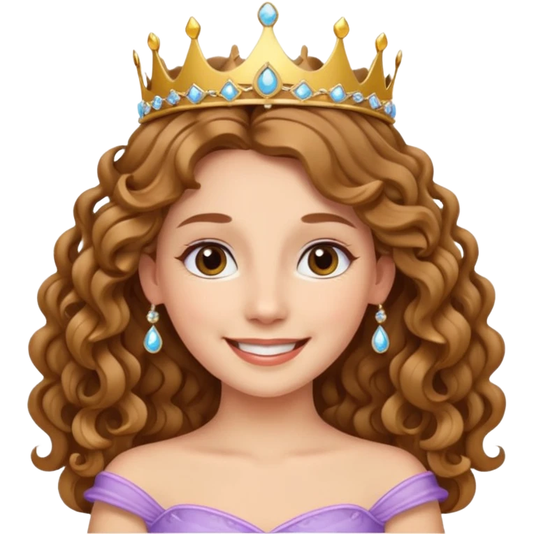 👩🏼‍🦱👸 emoji