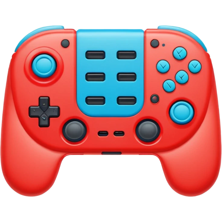 A pair of Nintendo Joy-Cons (Neon Red and Neon Blue) emoji