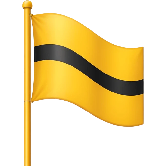 Create 2 yellow lined and 1 black lined flag emoji and put black line between yellow lines emoji