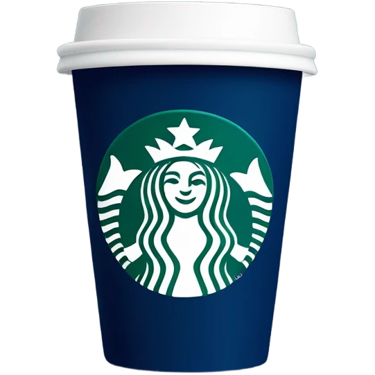 navi blue Starbucks emoji