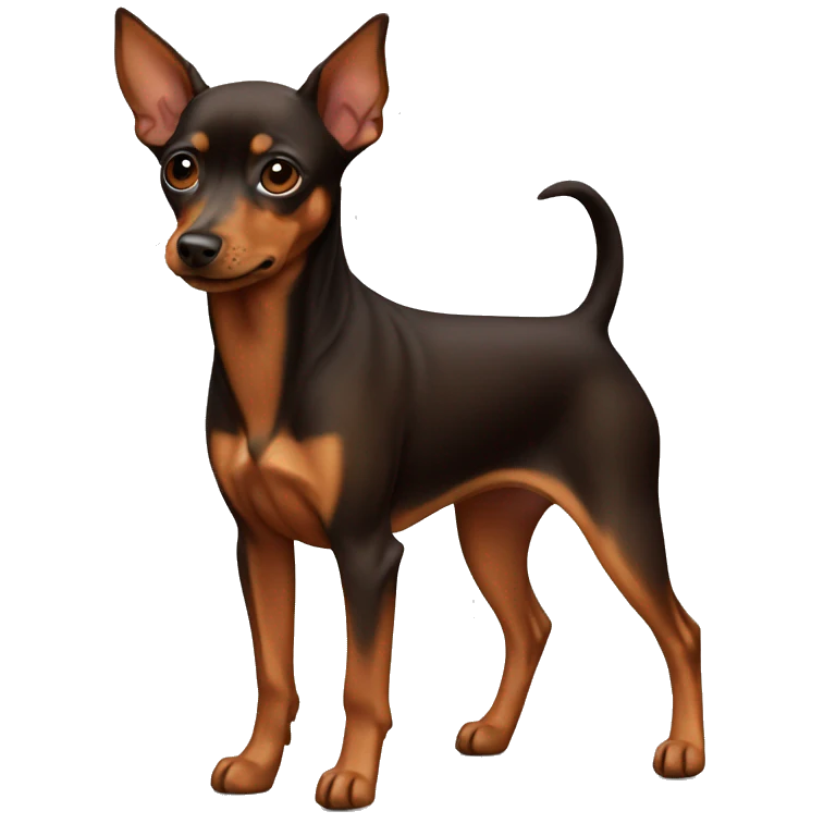 Brown miniature pinscher emoji