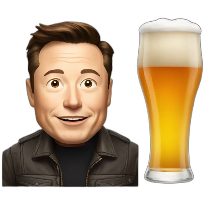 elon musk  beer emoji