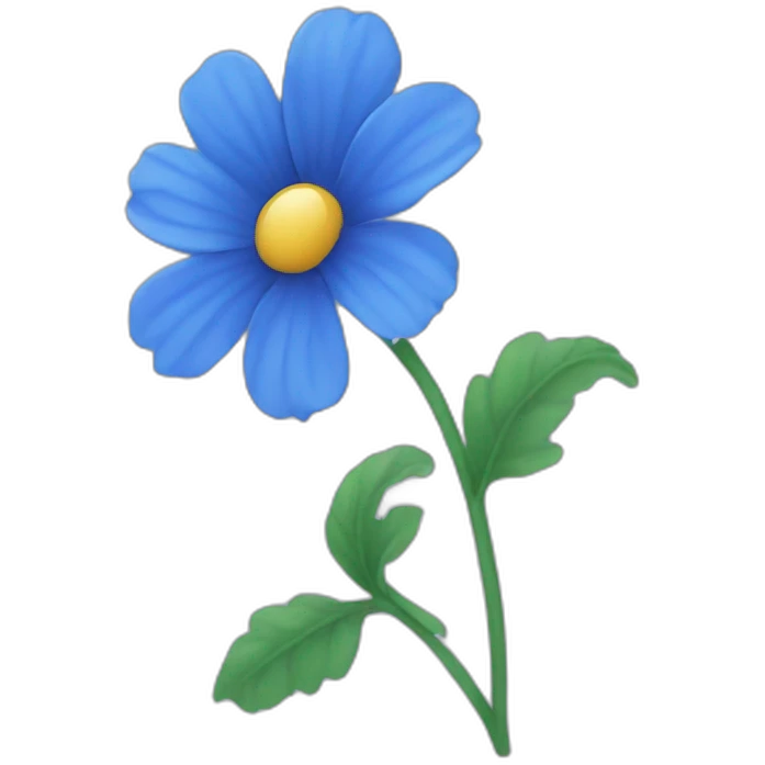 Blue flower emoji