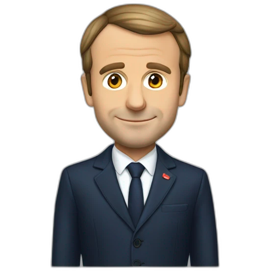 Emmanuel Macron qui lève le majeure emoji