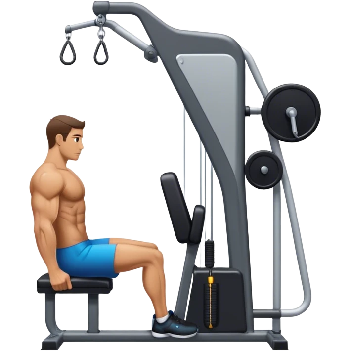 side-view man cable-machine tricep-pushdown emoji