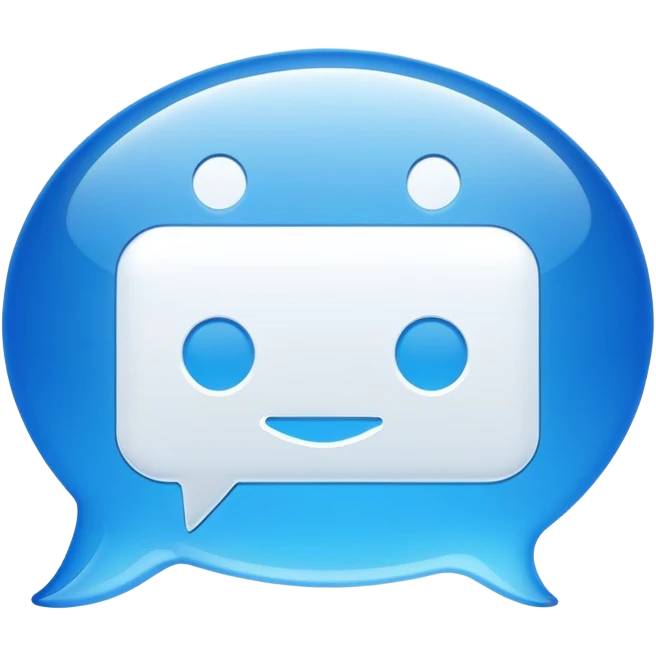 Simple message chat bubble with subtle AI symbol emoji