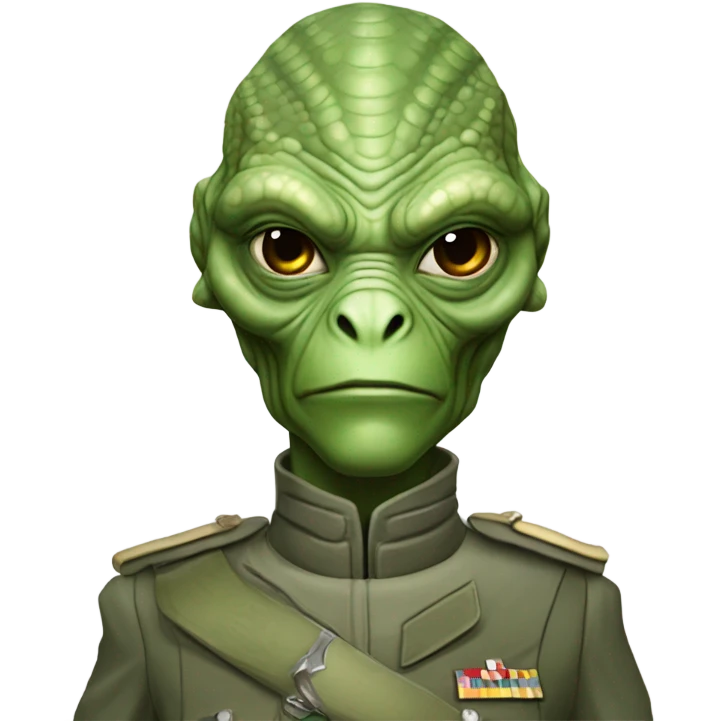 Reptilian Alien man general usa space force emoji