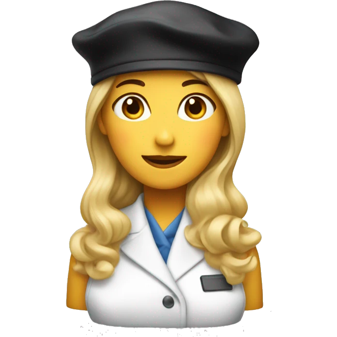 hostess with beret emoji