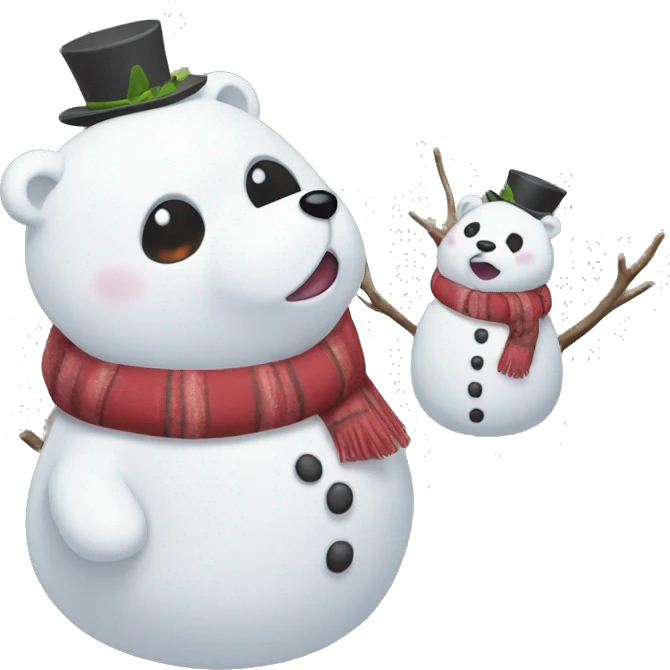 rirakuma snowman emoji