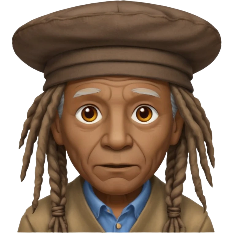 dreadlocks old man, hat emoji