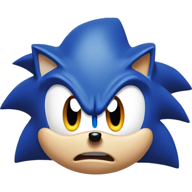 Sonic the Hedgehog angry face  emoji