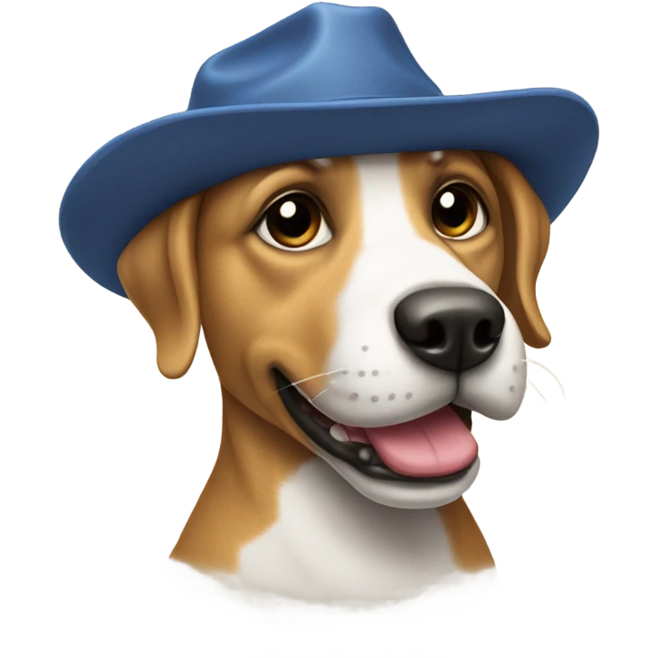 Perro con gorra emoji