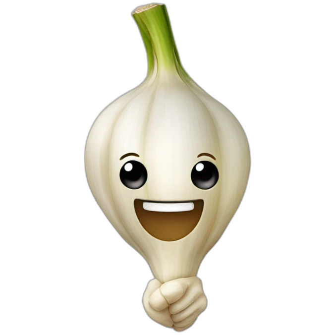 Garlic head thumbs up emoji
