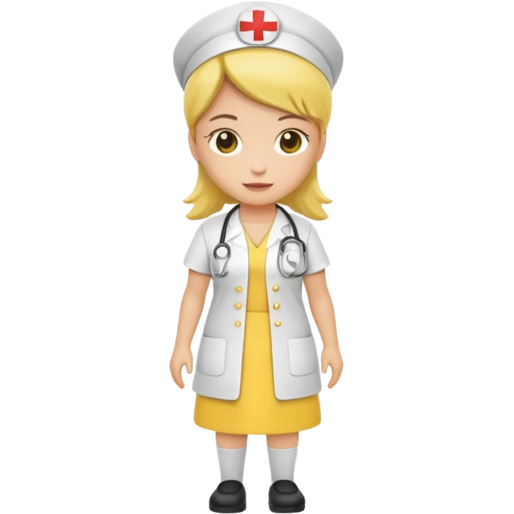 yellow dressed nurse emoji