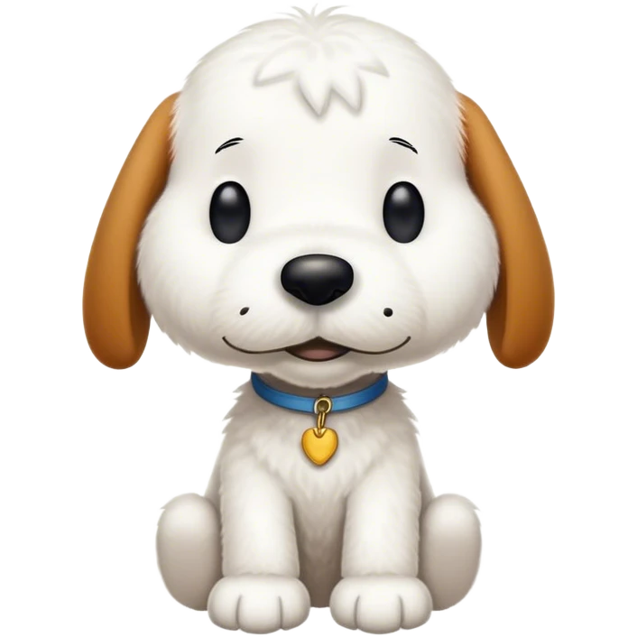 Snoopy looking skinny and cute  emoji