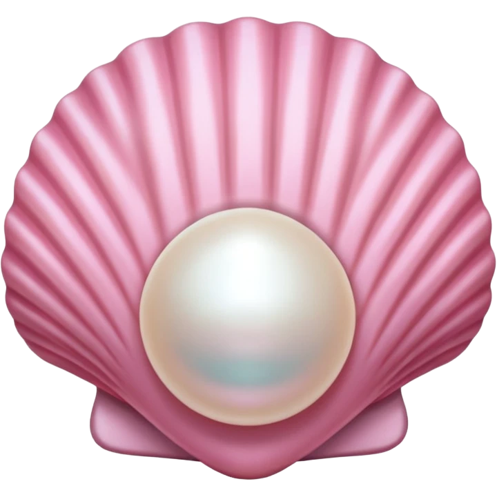 A shell has a nice pearl, the color of the coincidence is a baby pink, and the pearl is a pearl color emoji