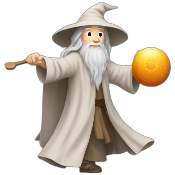 gandalf playing frisbee emoji