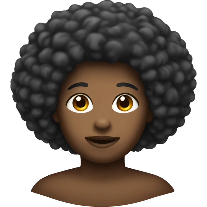 afro hair, curve face emoji