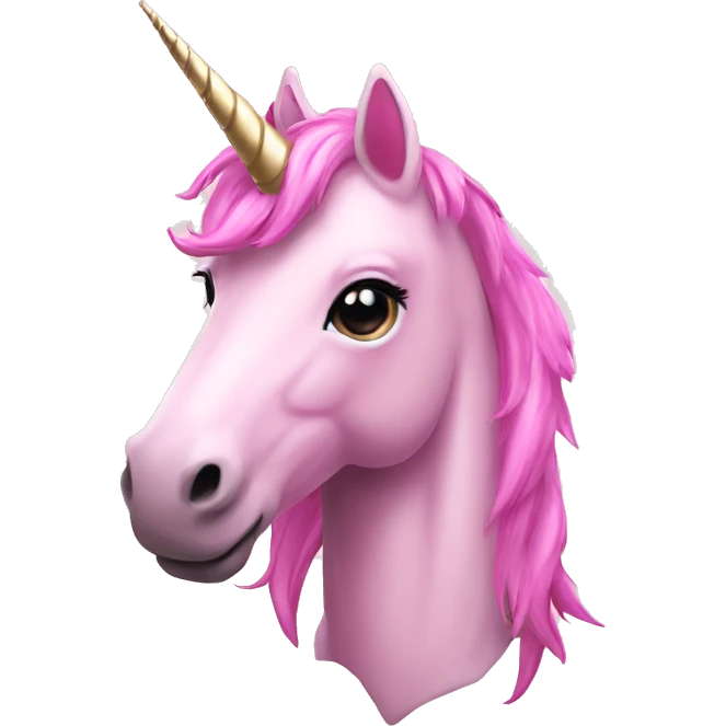 Unicorn pink emoji