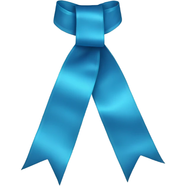 blue ribbon bow  emoji