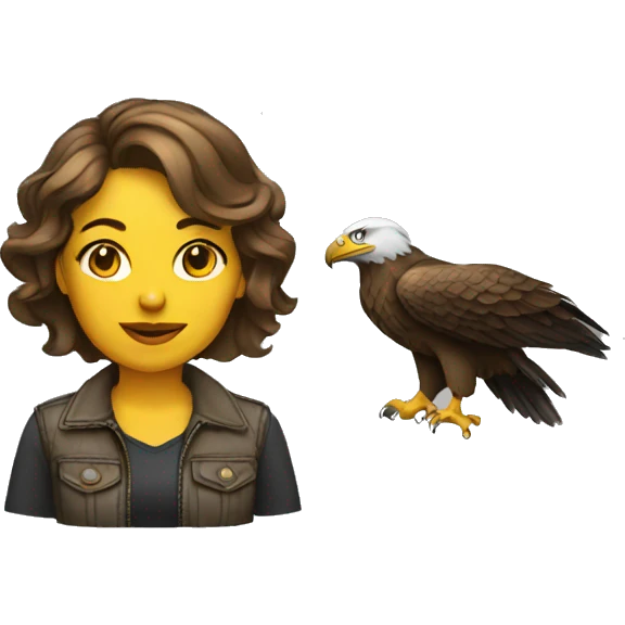 an eagle female designer emoji
