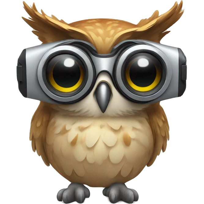 owl with virtual reality glasses emoji