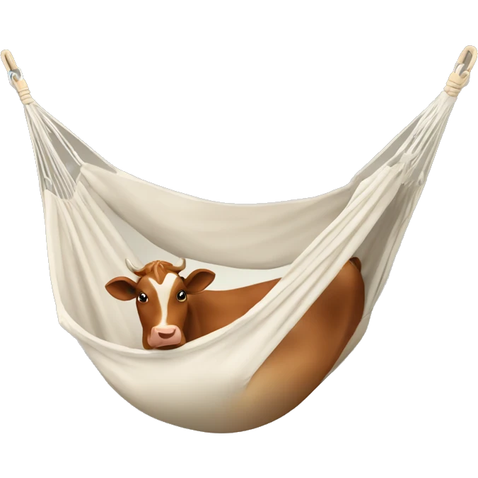 une vache dans un hamac emoji