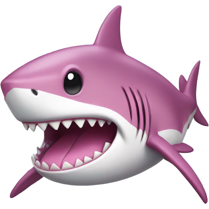 Pink shark emoji