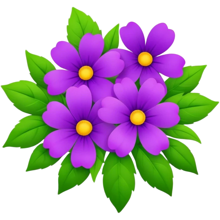 bouquet of purple flowers emoji