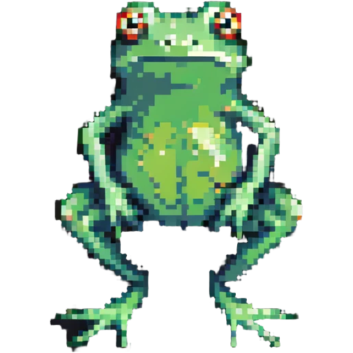 green frog standing on its legs emoji