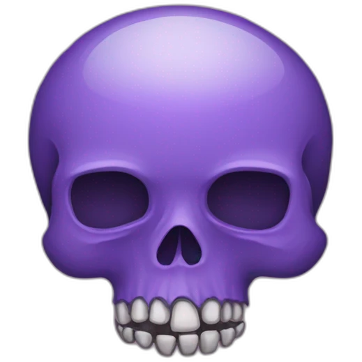 Purple skull emoji