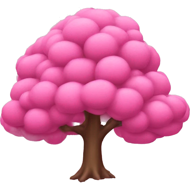 Pink tree emoji