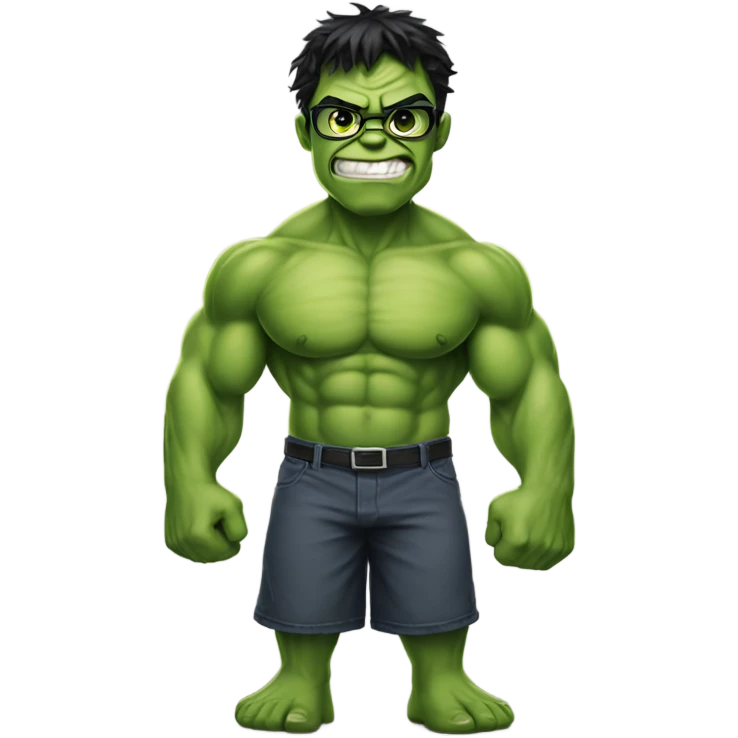 Nerd Incredible Hulk  emoji