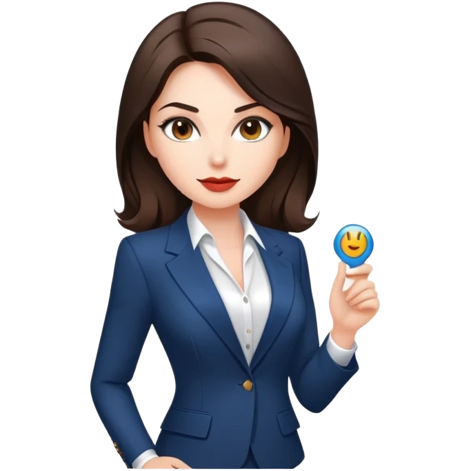 sexy businesswoman, brunette, white skin, elegant suit emoji