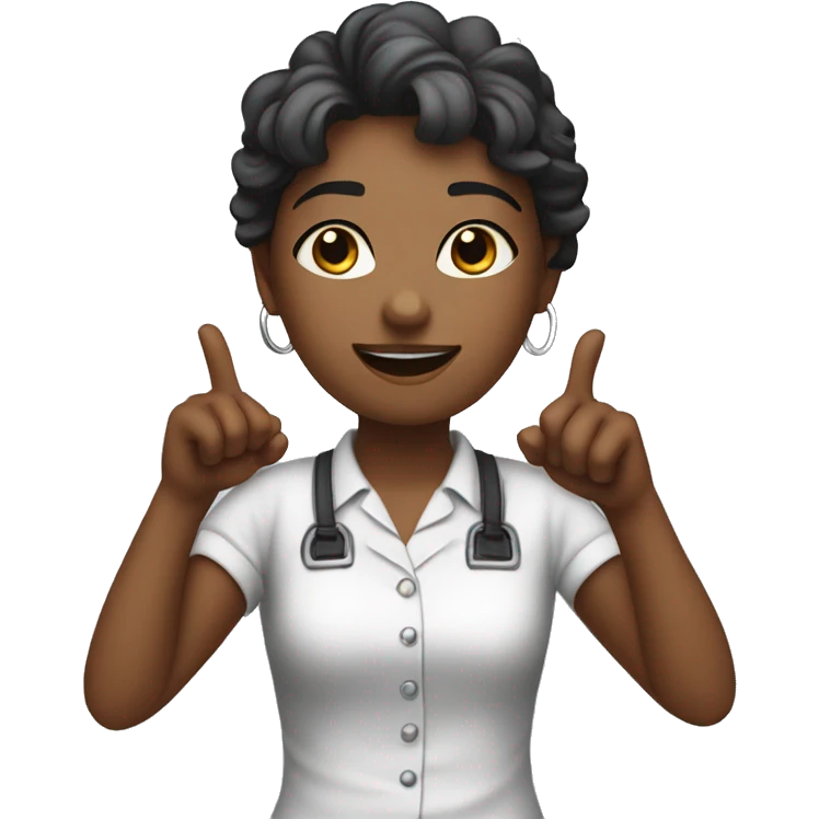 ￼ girl with her hands up emoji
