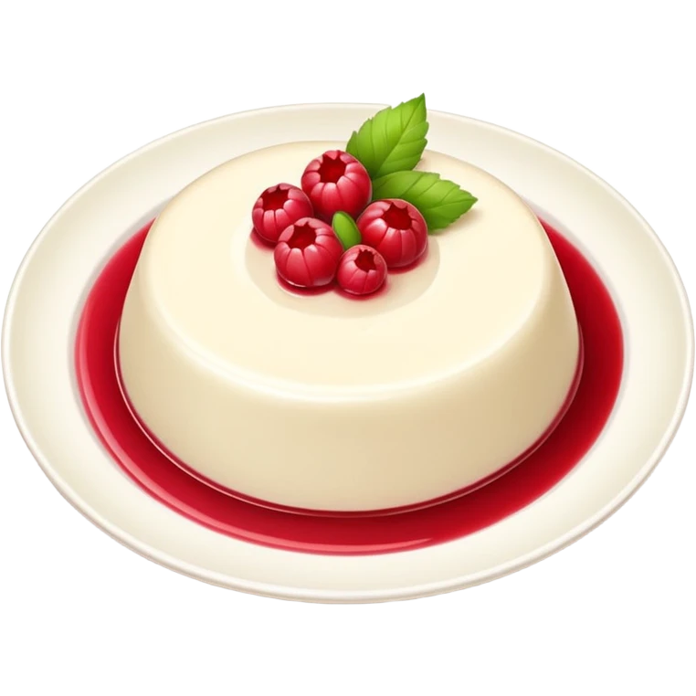 panna cotta on dish emoji