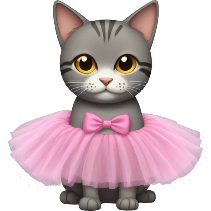 Cat in a tutu emoji